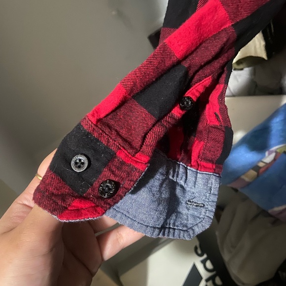 Y2K silver jeans flannel - Picture 3 of 4